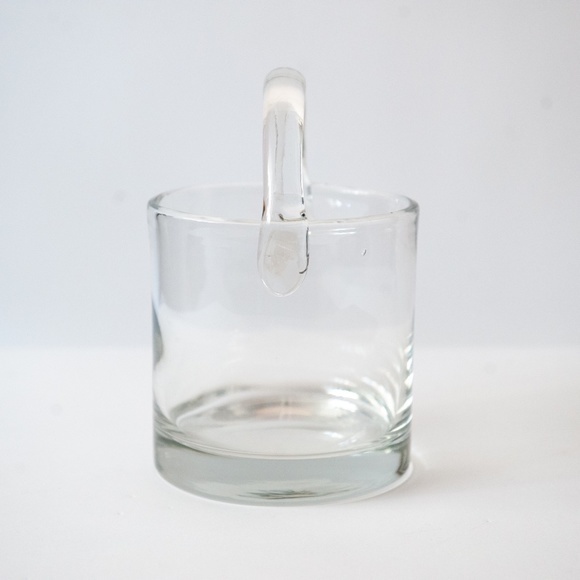 Blenko Dining Clear Glass 5 Quart Ice Bucket W Applied Glass Handle